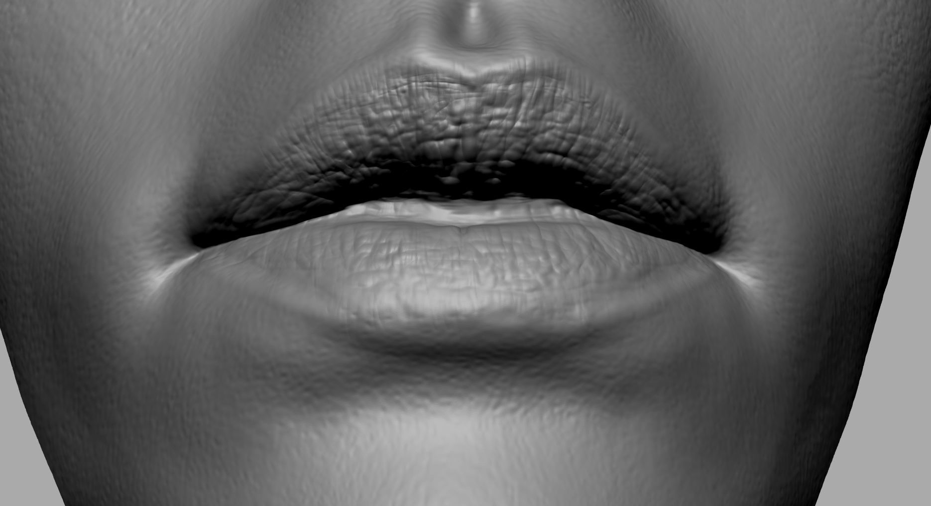 Female Lip 3D print model_3