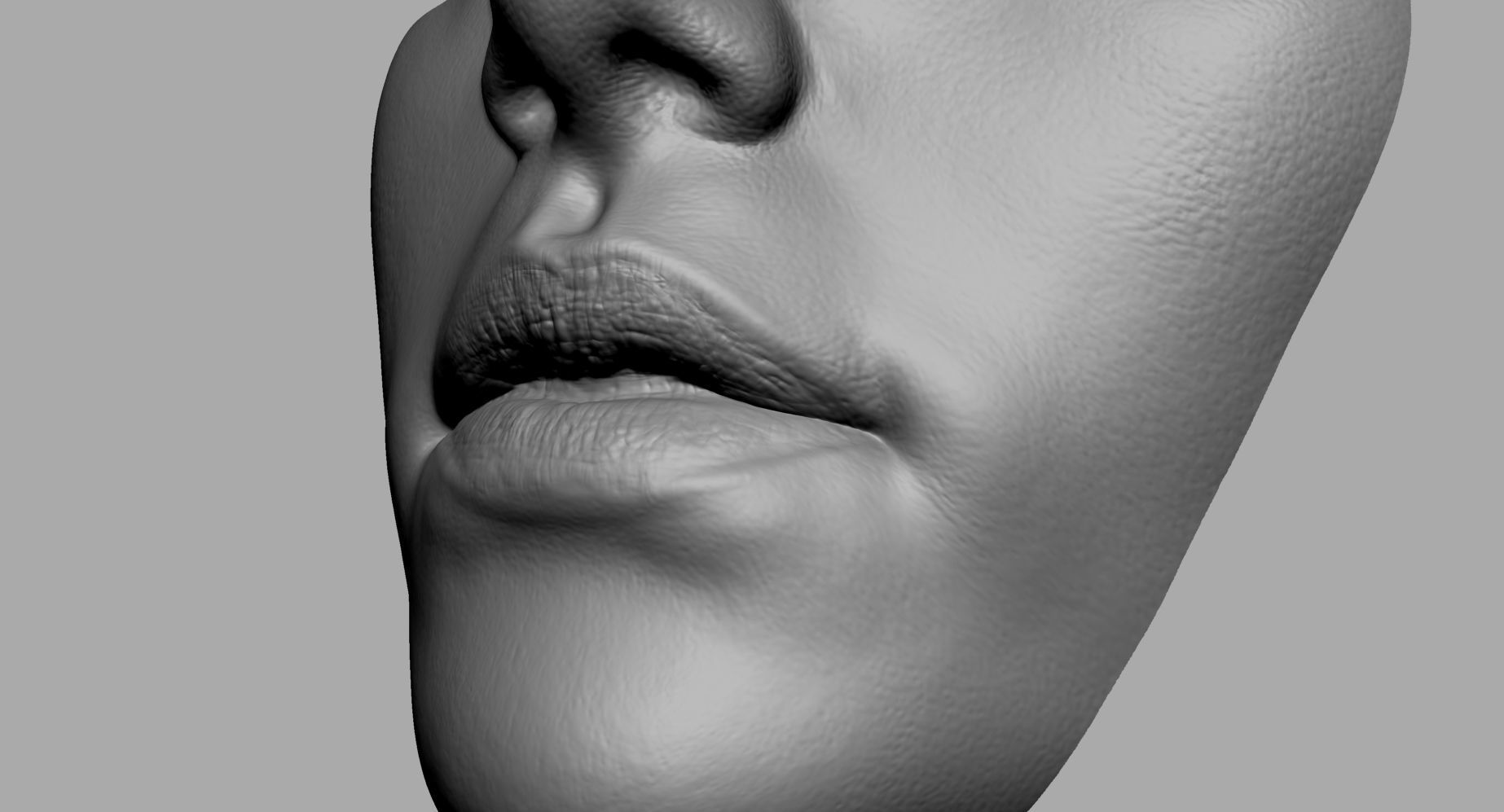 Female Lip 3D print model_2