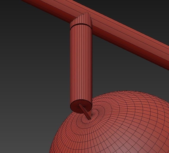 Plafonnier light chrome track lighting 3D model_4