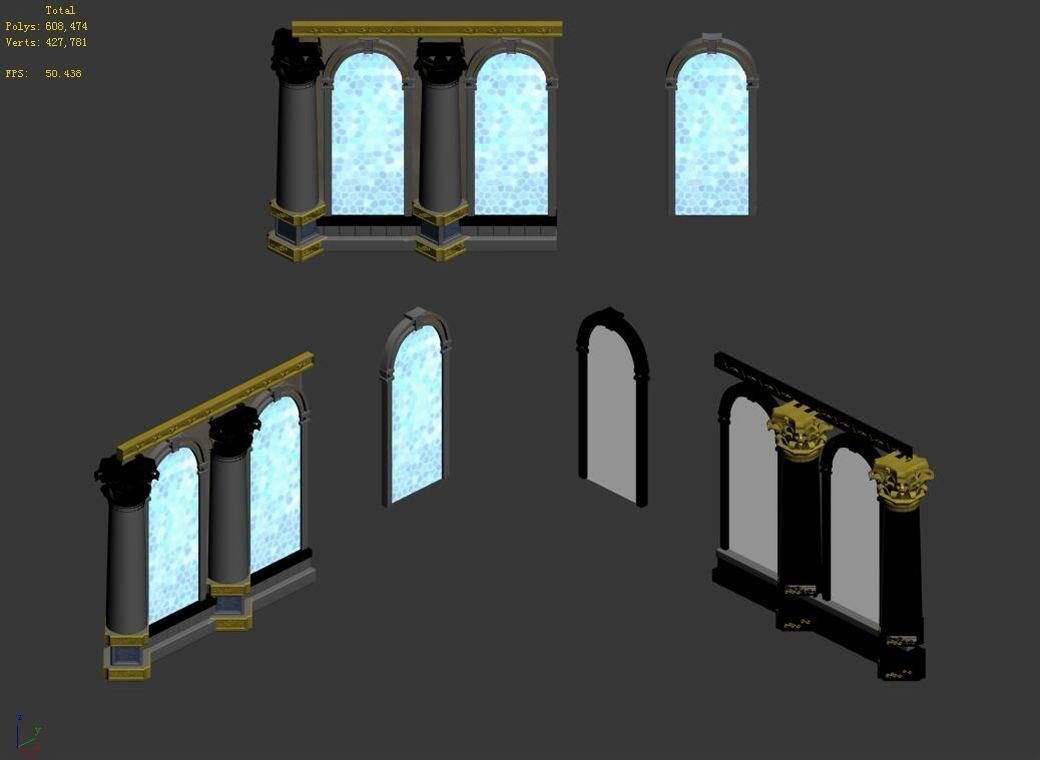 Tang Knight Area - Windows -01 3D model_5