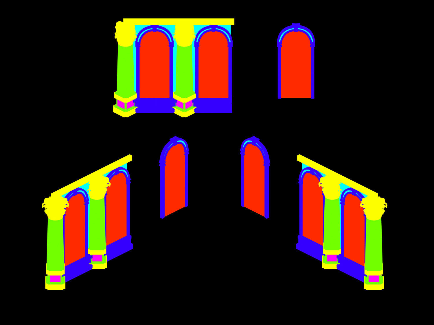 Tang Knight Area - Windows -01 3D model_2