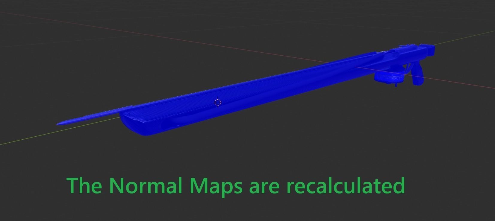 Speargun for spearfishing wood B 3D model Low-poly  UE4 Low-poly 3D model_4