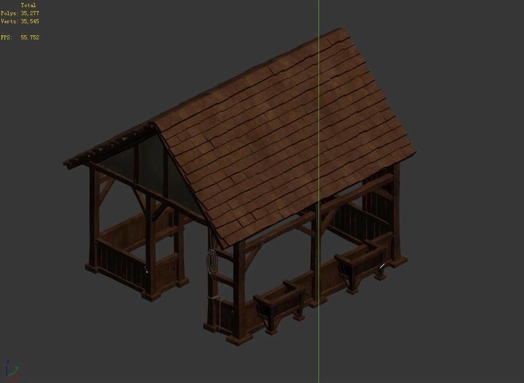 Tang Horse Racing Area - House 03 3D model_6