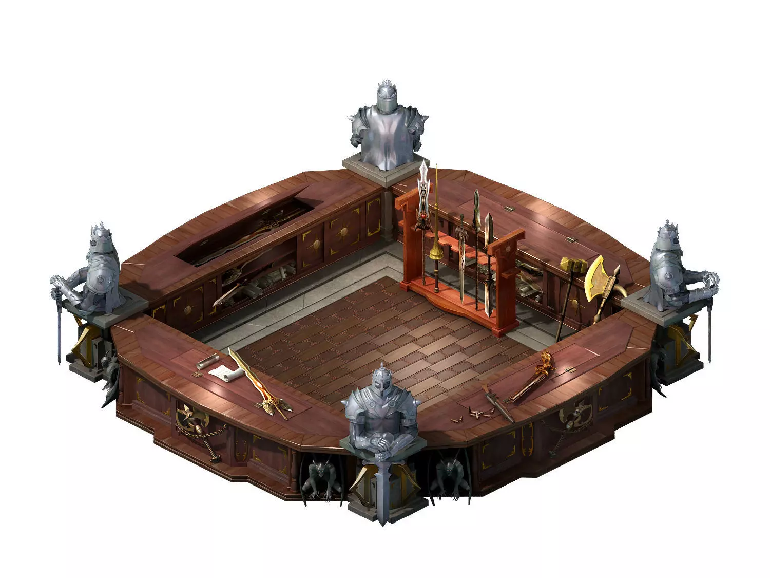 Tang Shop Area - Counter 01 3D model_0