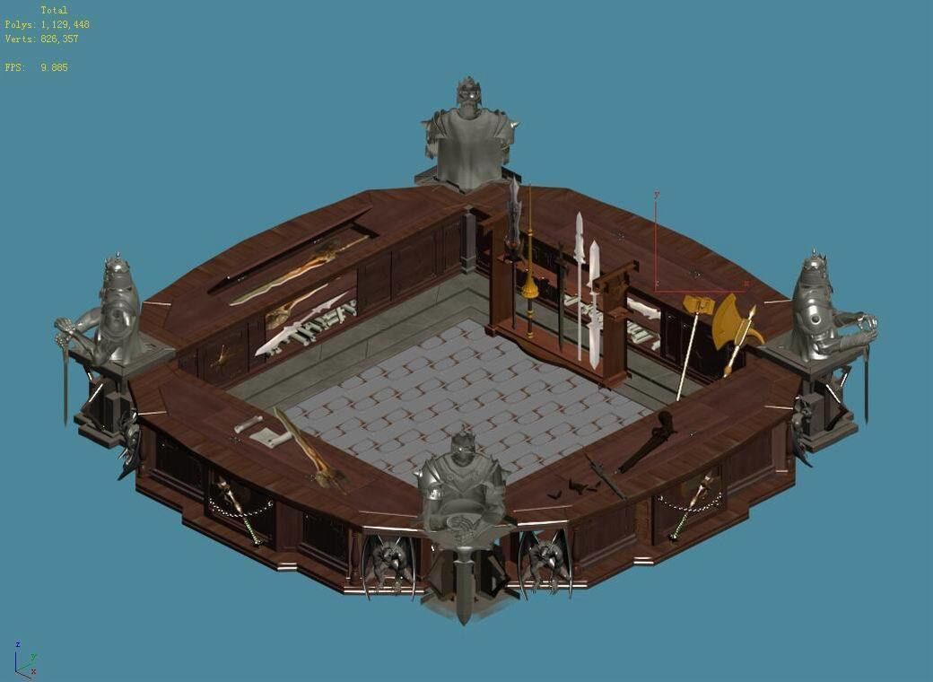 Tang Shop Area - Counter 01 3D model_6