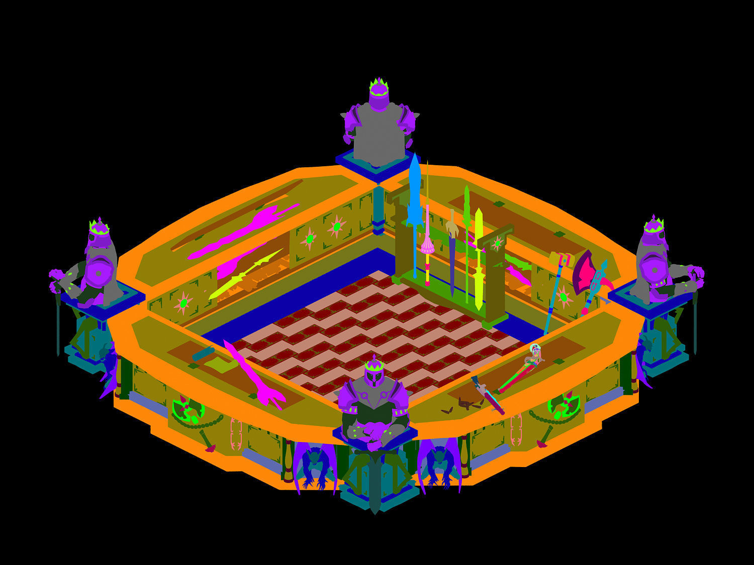 Tang Shop Area - Counter 01 3D model_2