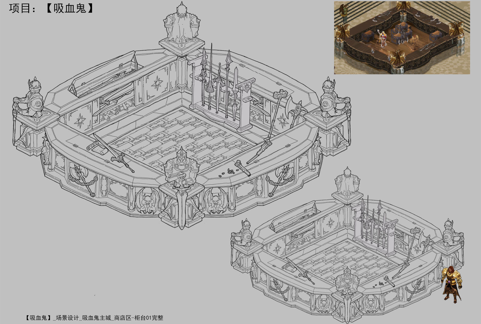 Tang Shop Area - Counter 01 3D model_4