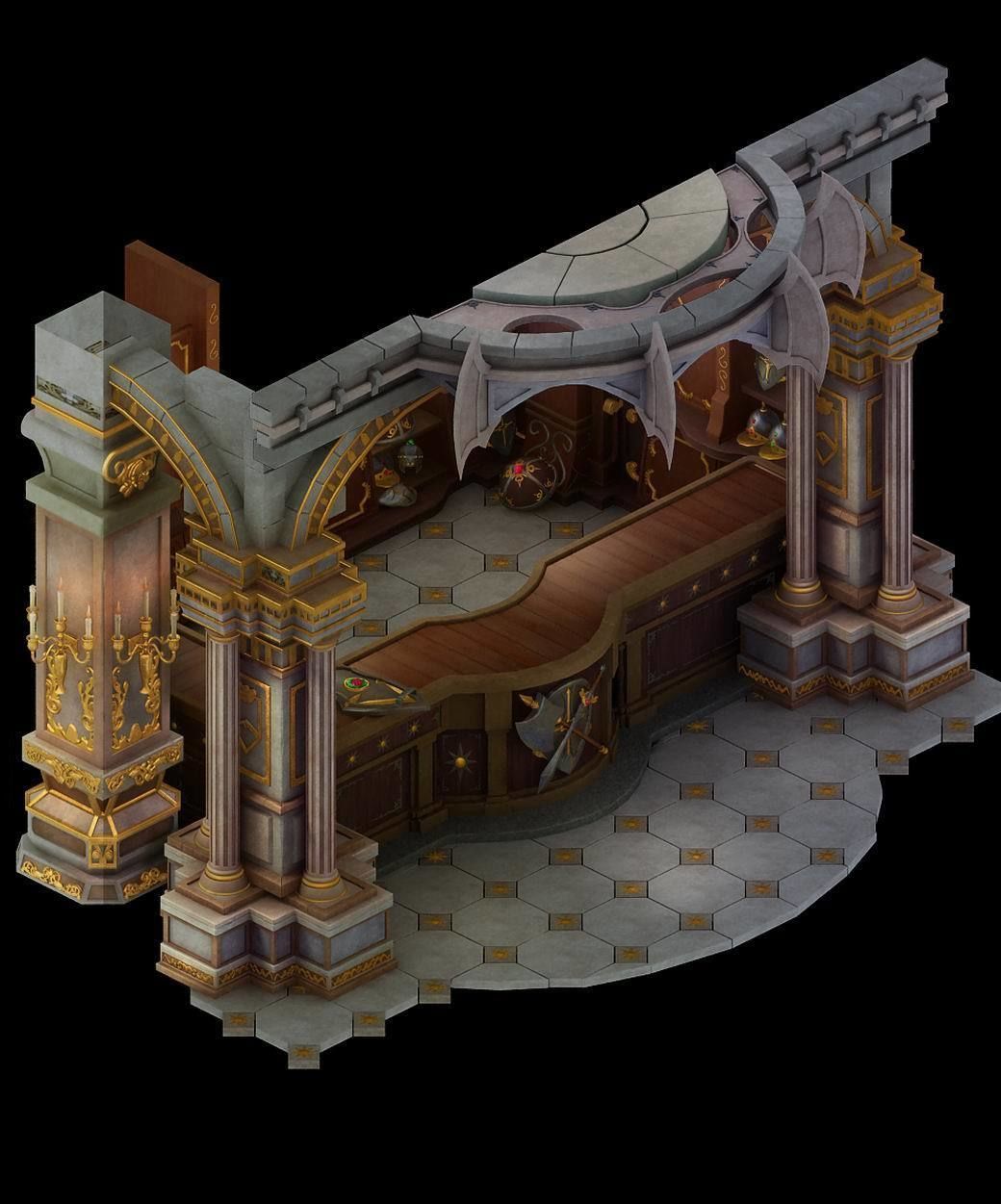 Tang Store District - Wall 02 3D model_2