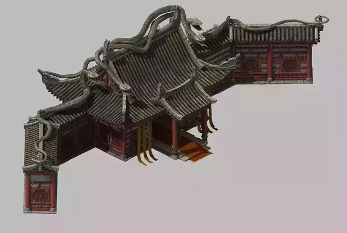 Tang One hundred thousand - snake - practice home 3D model