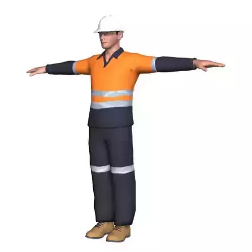 Workman Construction Mining Worker 3D model 3D model