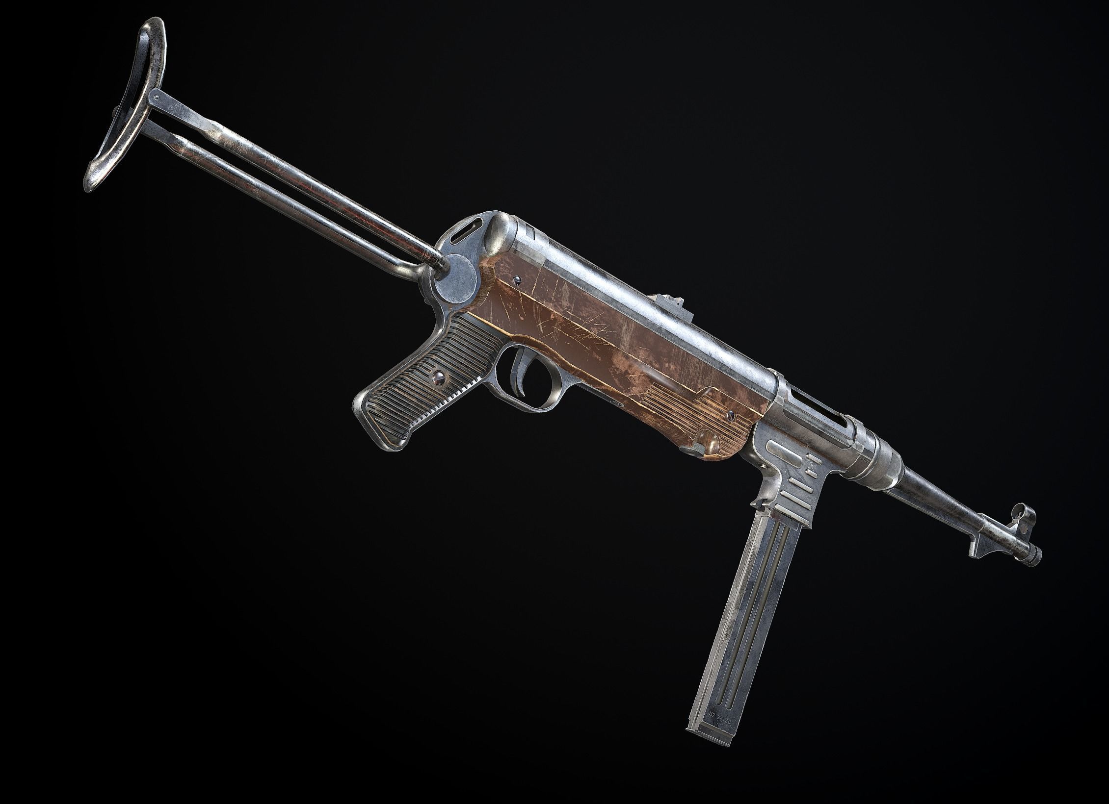 MP 40  Low-poly 3D model_6