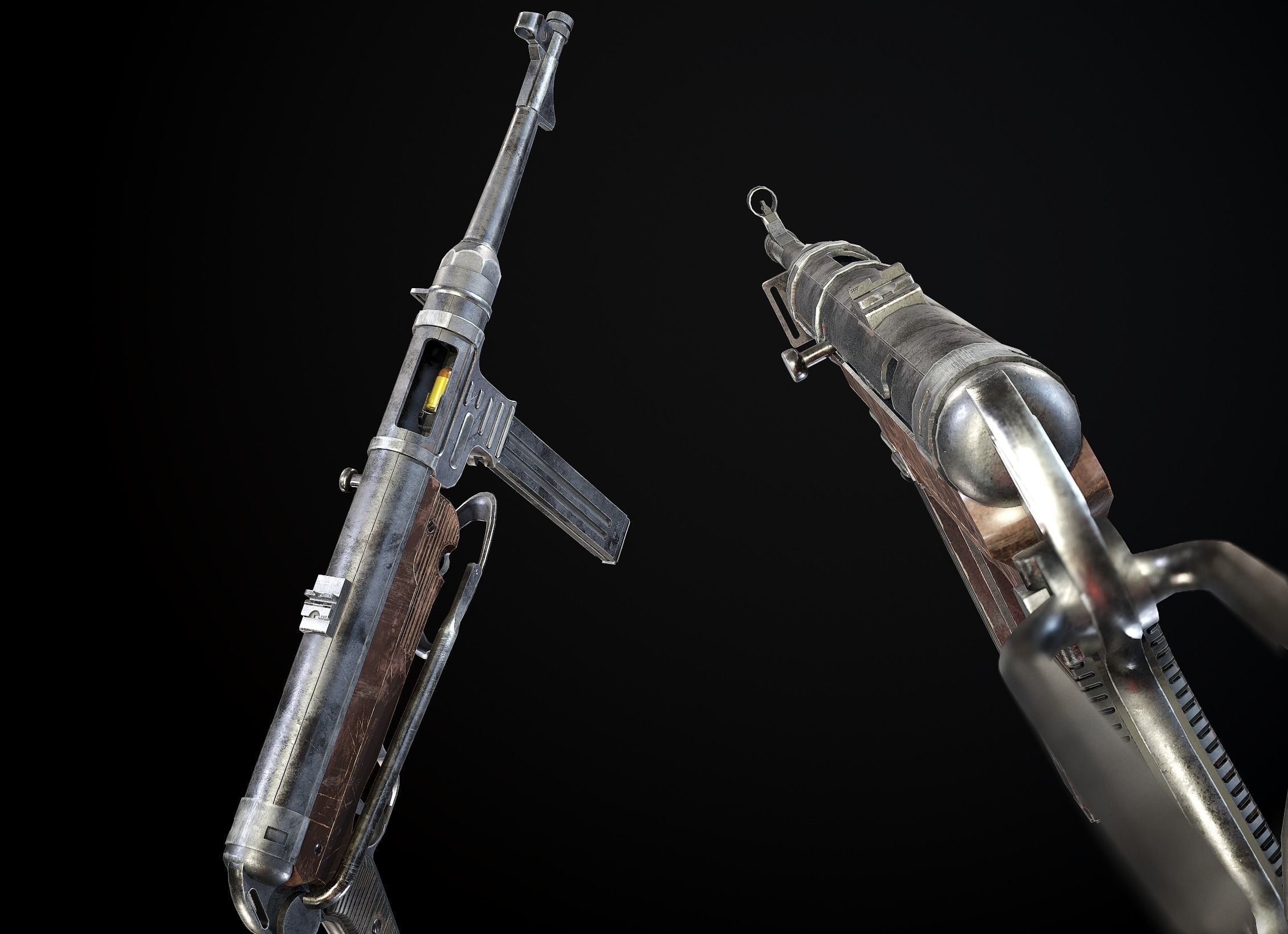 MP 40  Low-poly 3D model_5