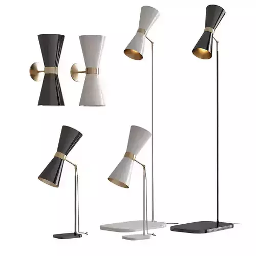 Delightfull floor lamp with gold accents