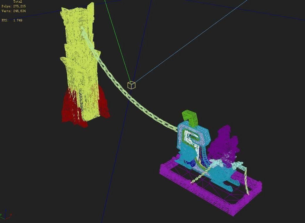 Tang Sky City - Bronze - Statue 02 3D model_9