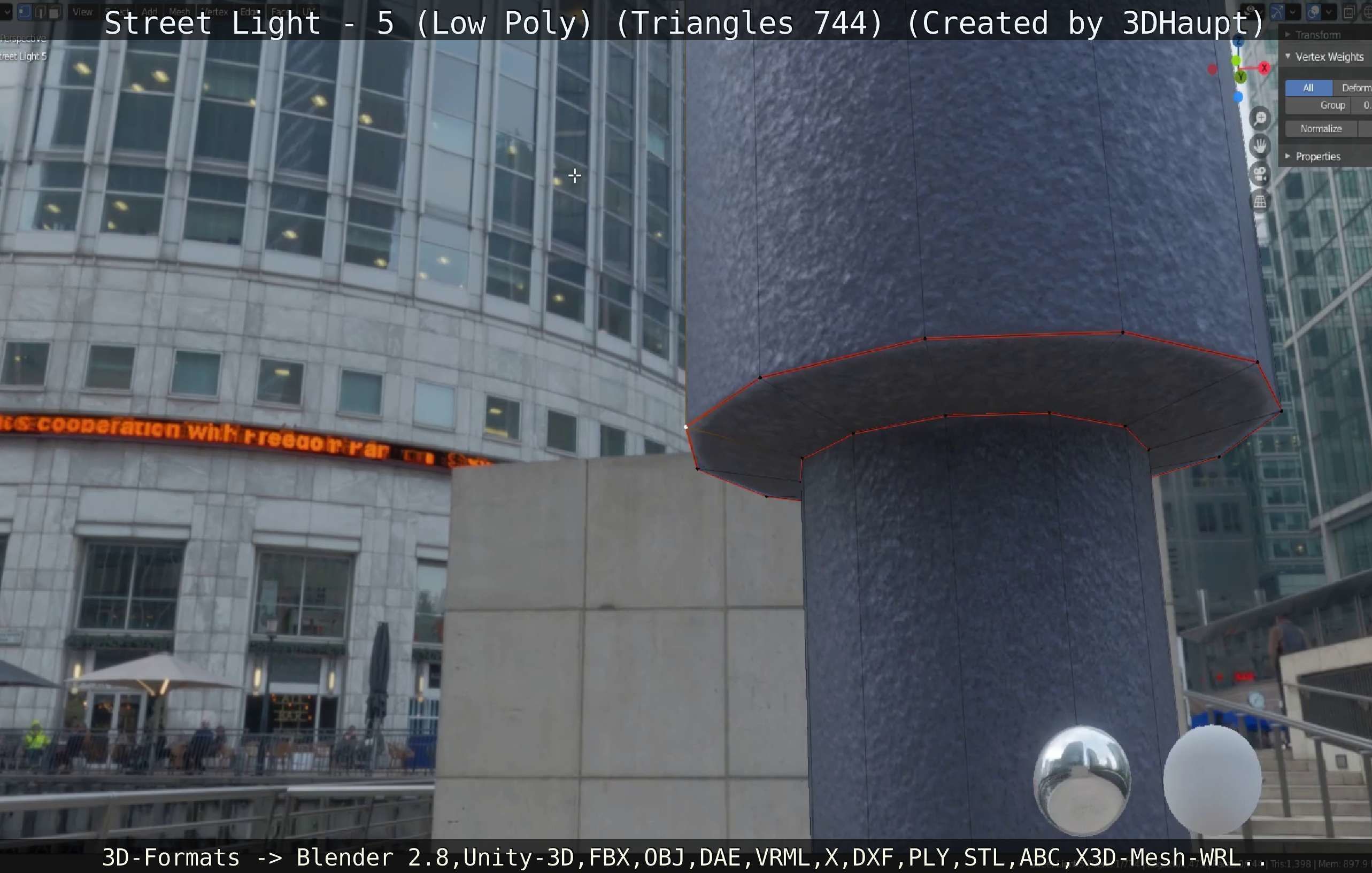 Street Light 5 Low-Poly Version Low-poly 3D model_23