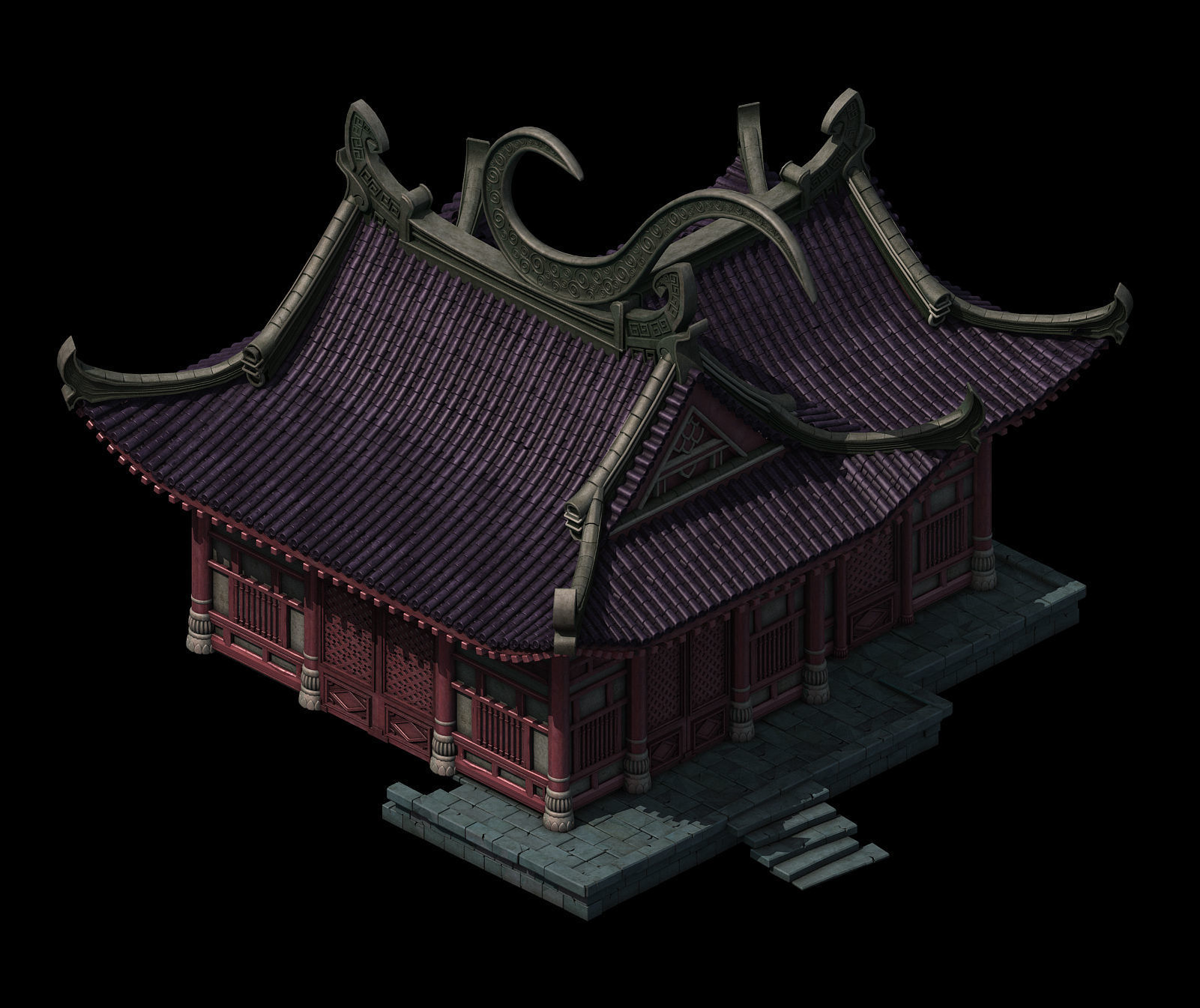 Tang Tongtianhe - Siamese building 01 3D model_1