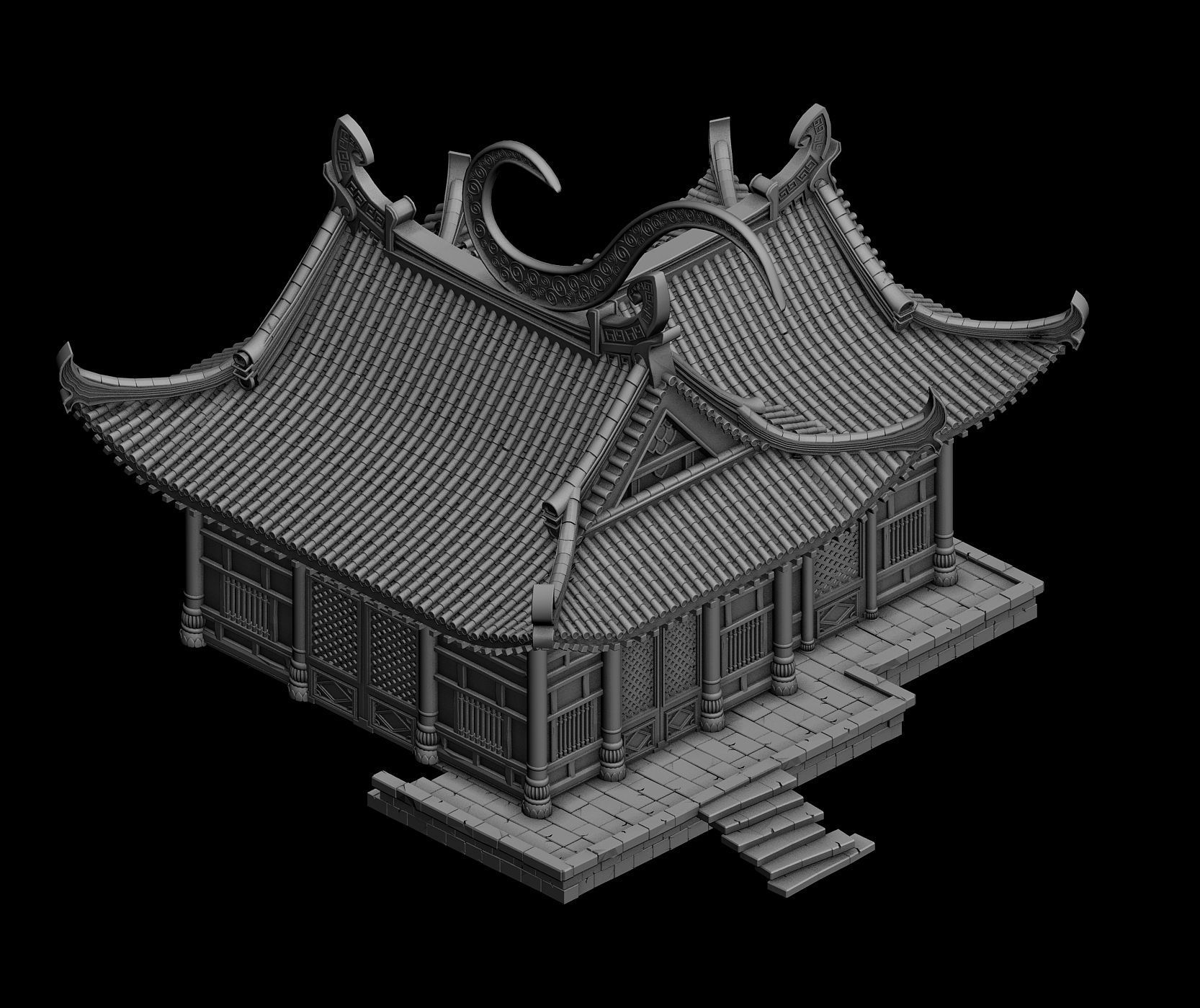 Tang Tongtianhe - Siamese building 01 3D model_2