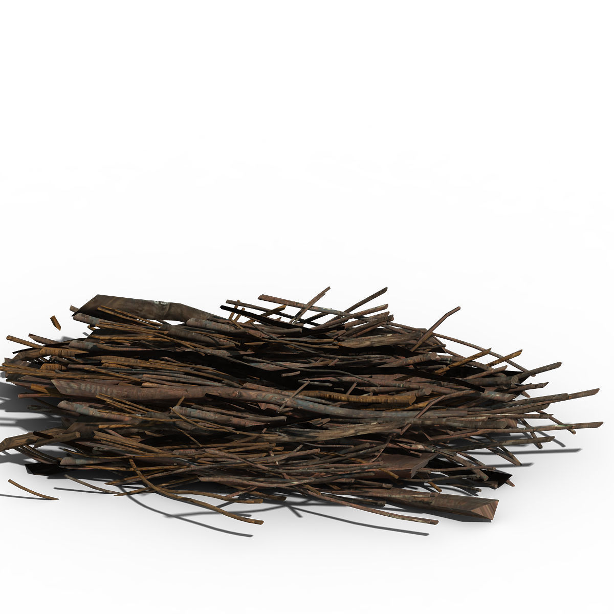 Tang Common objects - firewood stacks 3D model_5