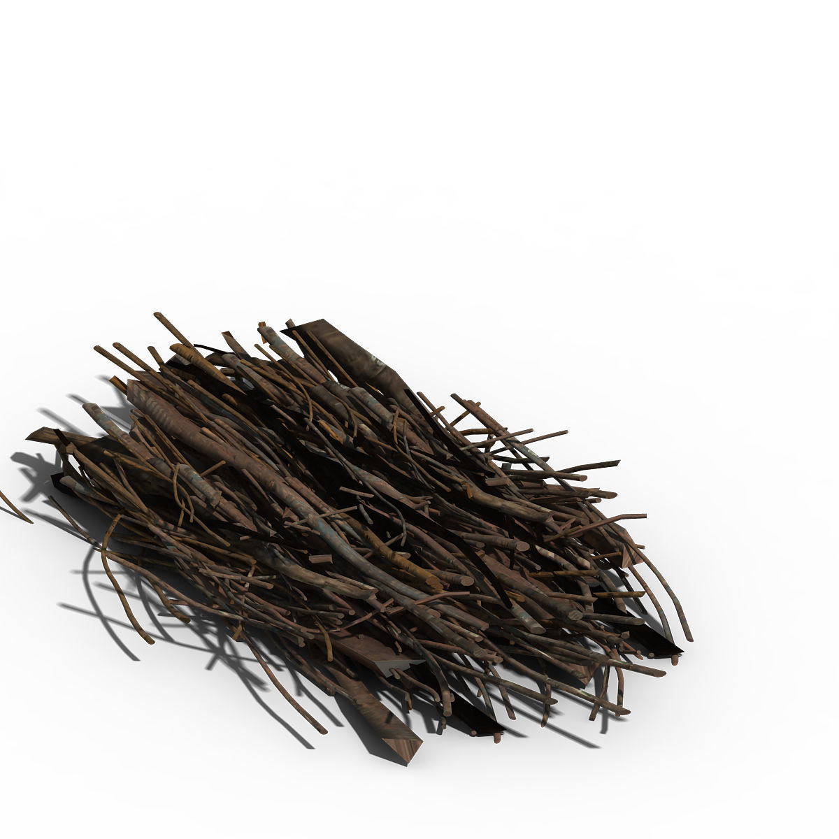 Tang Common objects - firewood stacks 3D model_3