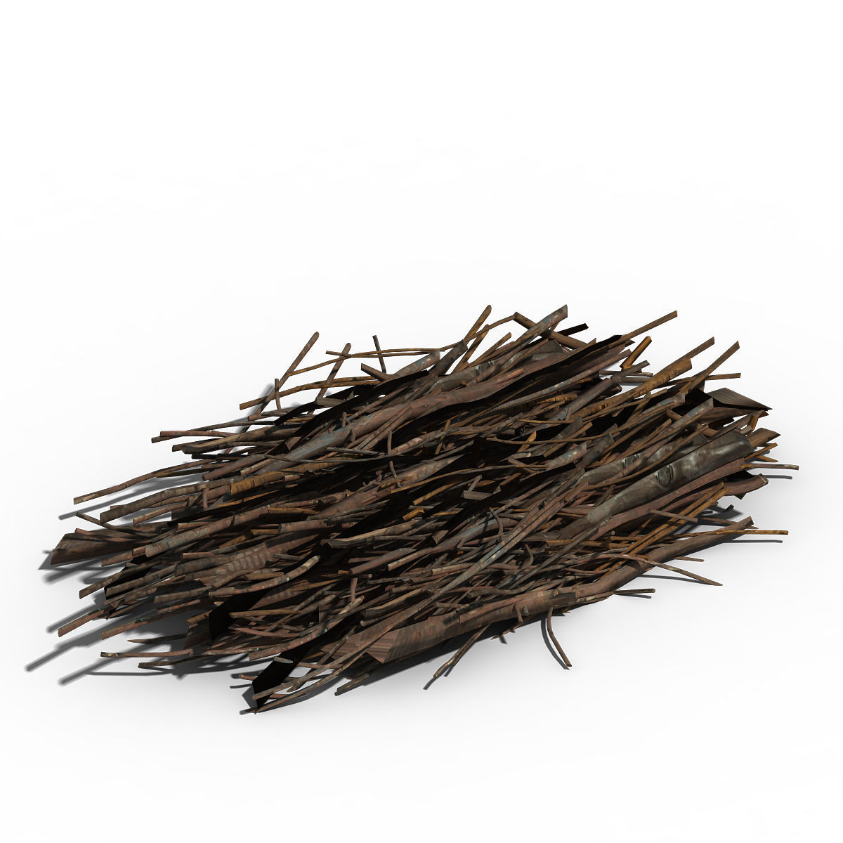 Tang Common objects - firewood stacks 3D model_1