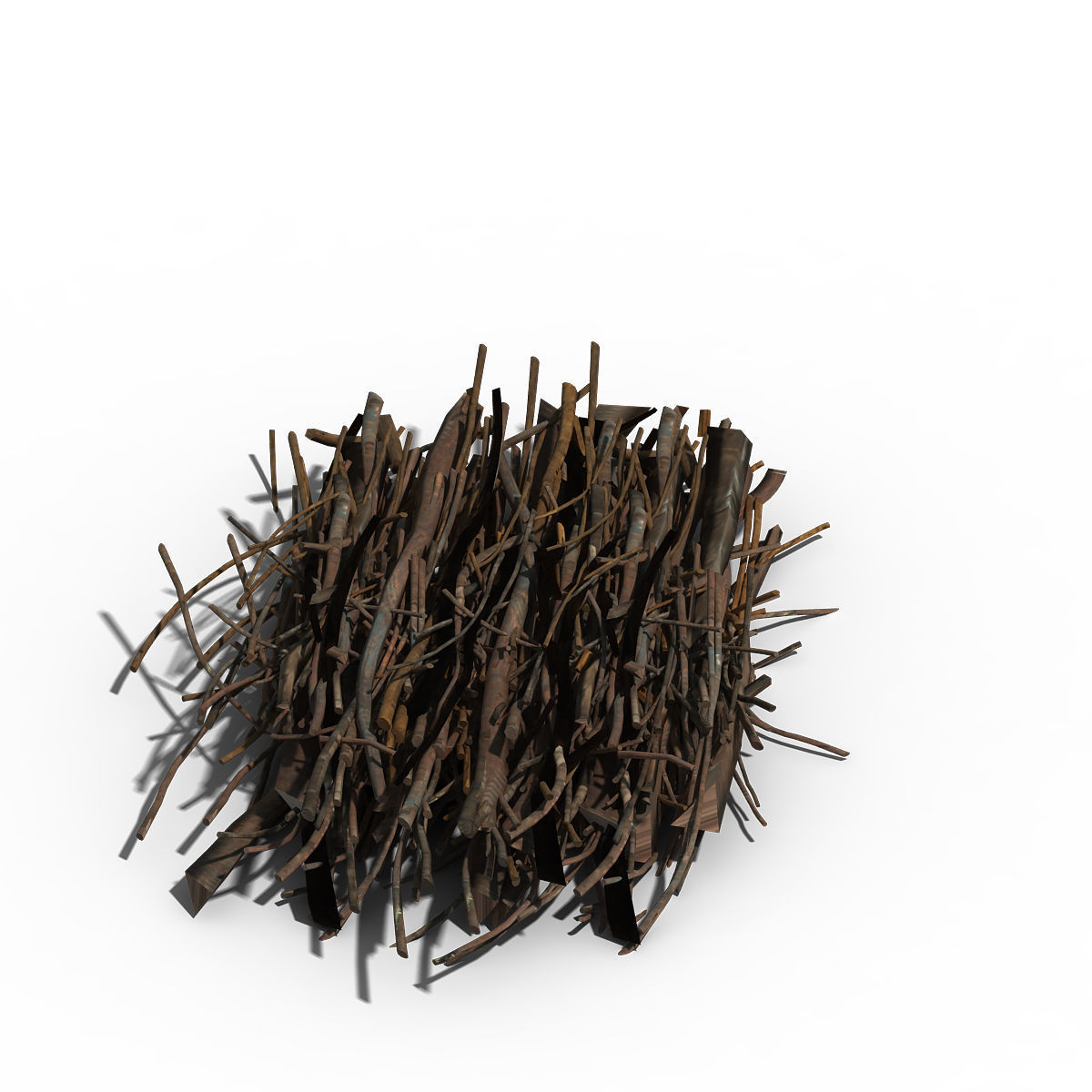 Tang Common objects - firewood stacks 3D model_2