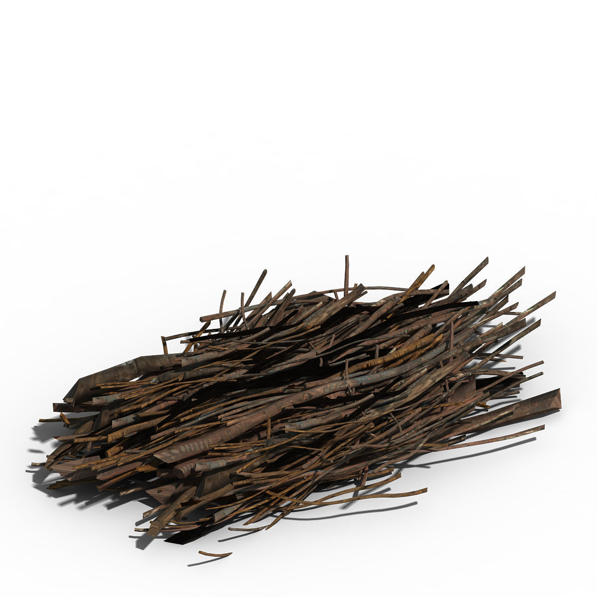 Tang Common objects - firewood stacks 3D model_4