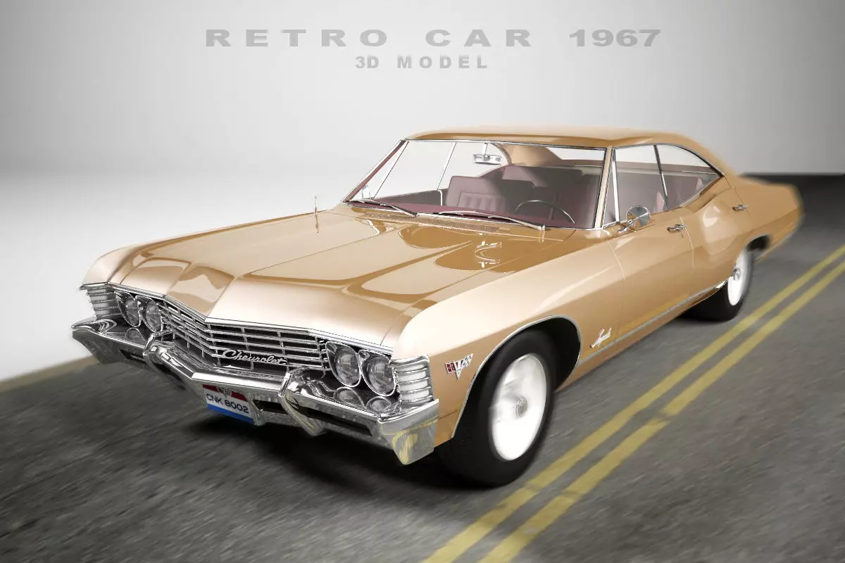 Retro Car of 1967 3D model