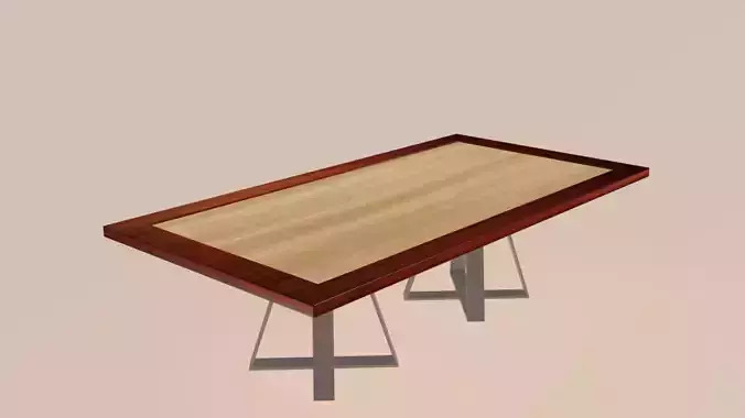 Modern Loft Rectangle Table 3D model Low-poly 3D model