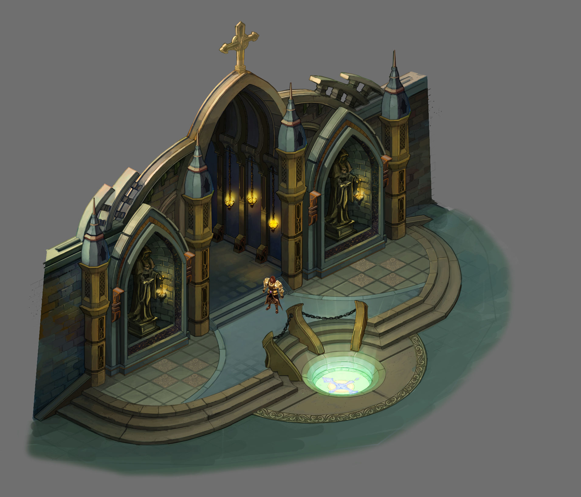 Tang Library - Library Entrance 02 3D model_4