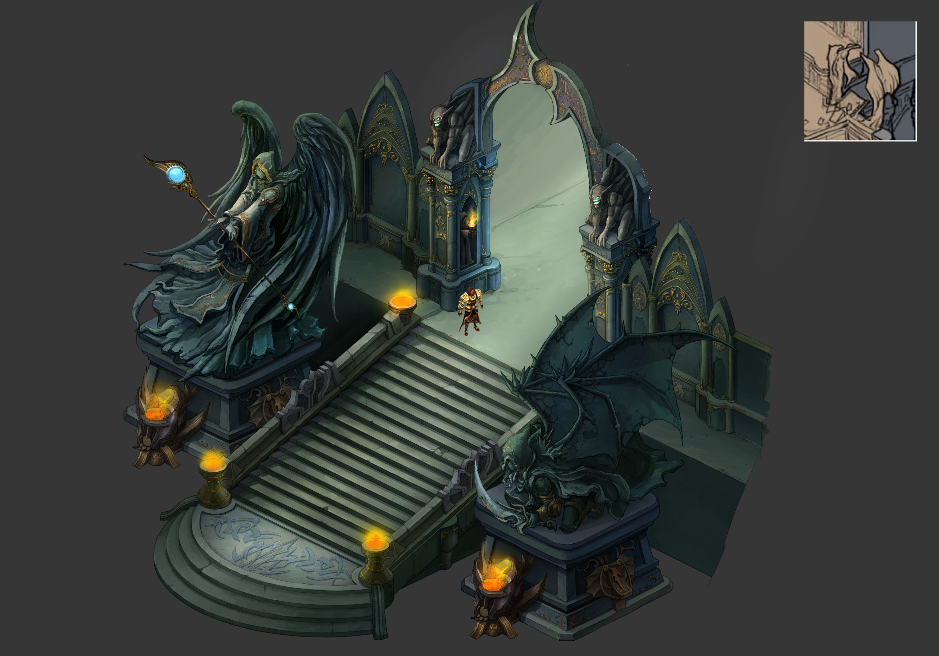 Tang Library - Exit Gate 01 3D model_4