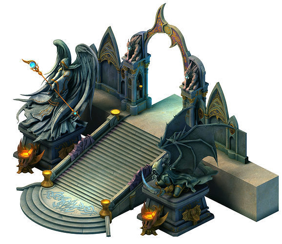 Tang Library - Exit Gate 01 3D model