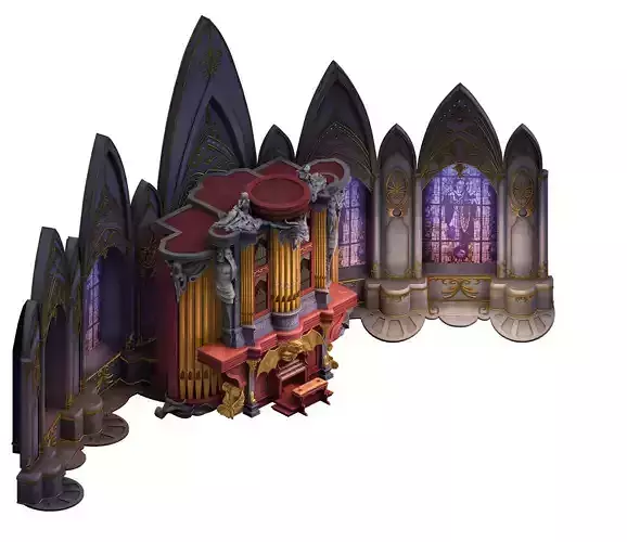 Tang Library - Grand Organ 01 3D model