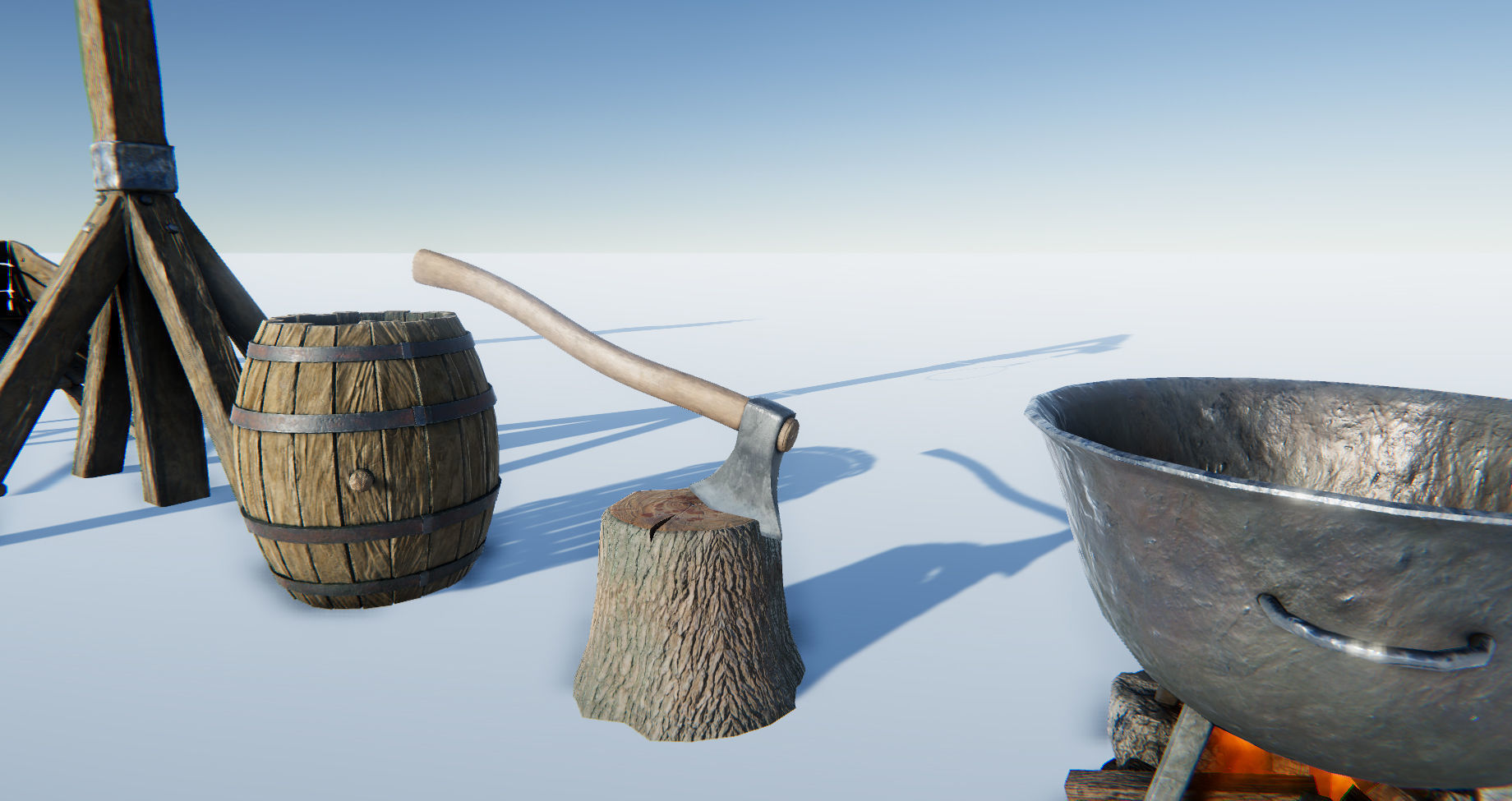 Medieval Props Set Low-poly 3D model_3