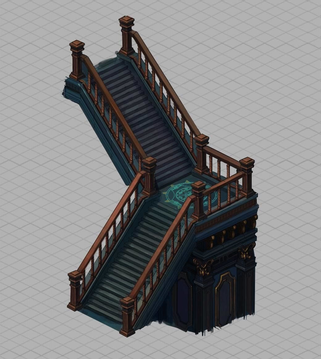 Tang Library - Stairs 03 3D model_3