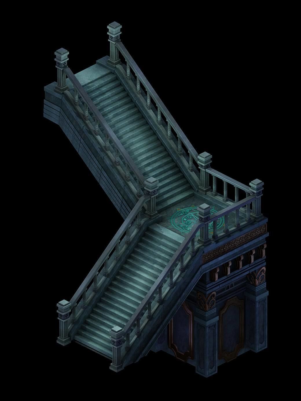 Tang Library - Stairs 03 3D model_1