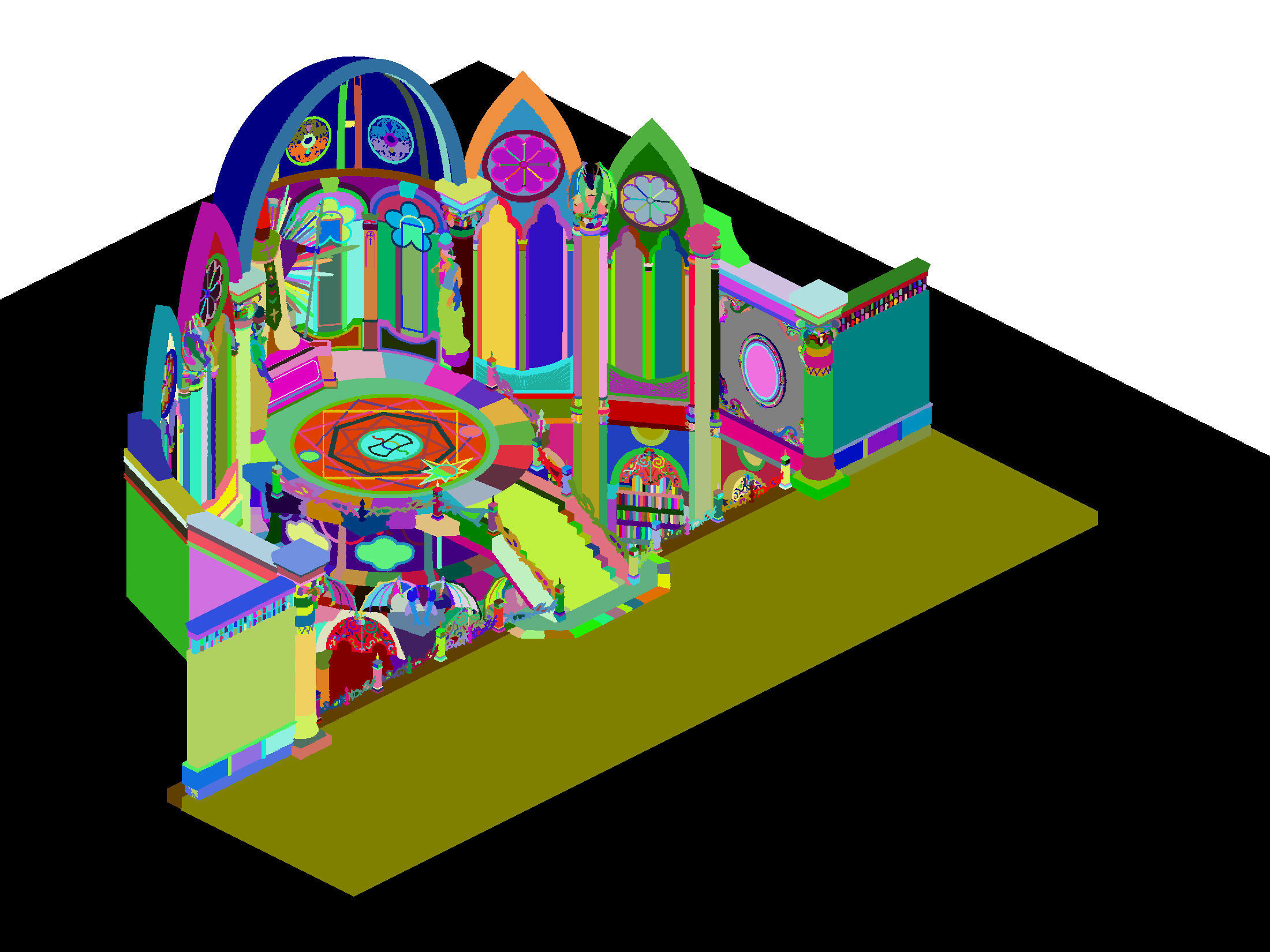 Tang Library - mysterious scroll seal hall 3D model_5