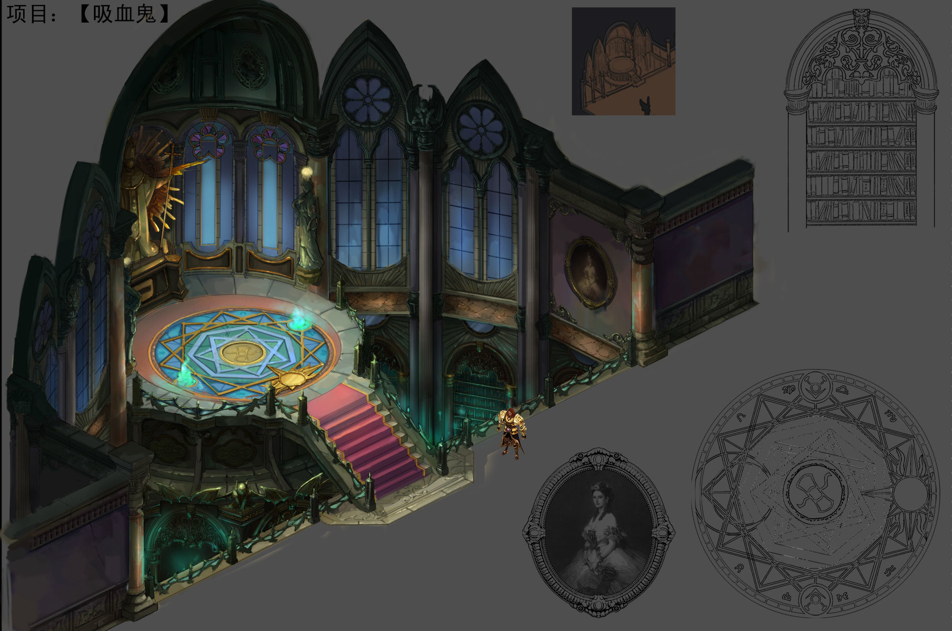 Tang Library - mysterious scroll seal hall 3D model_4