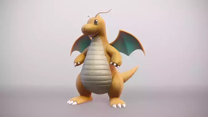 Dragonite - Realistic Dragon Pokemon Low-poly 3D model