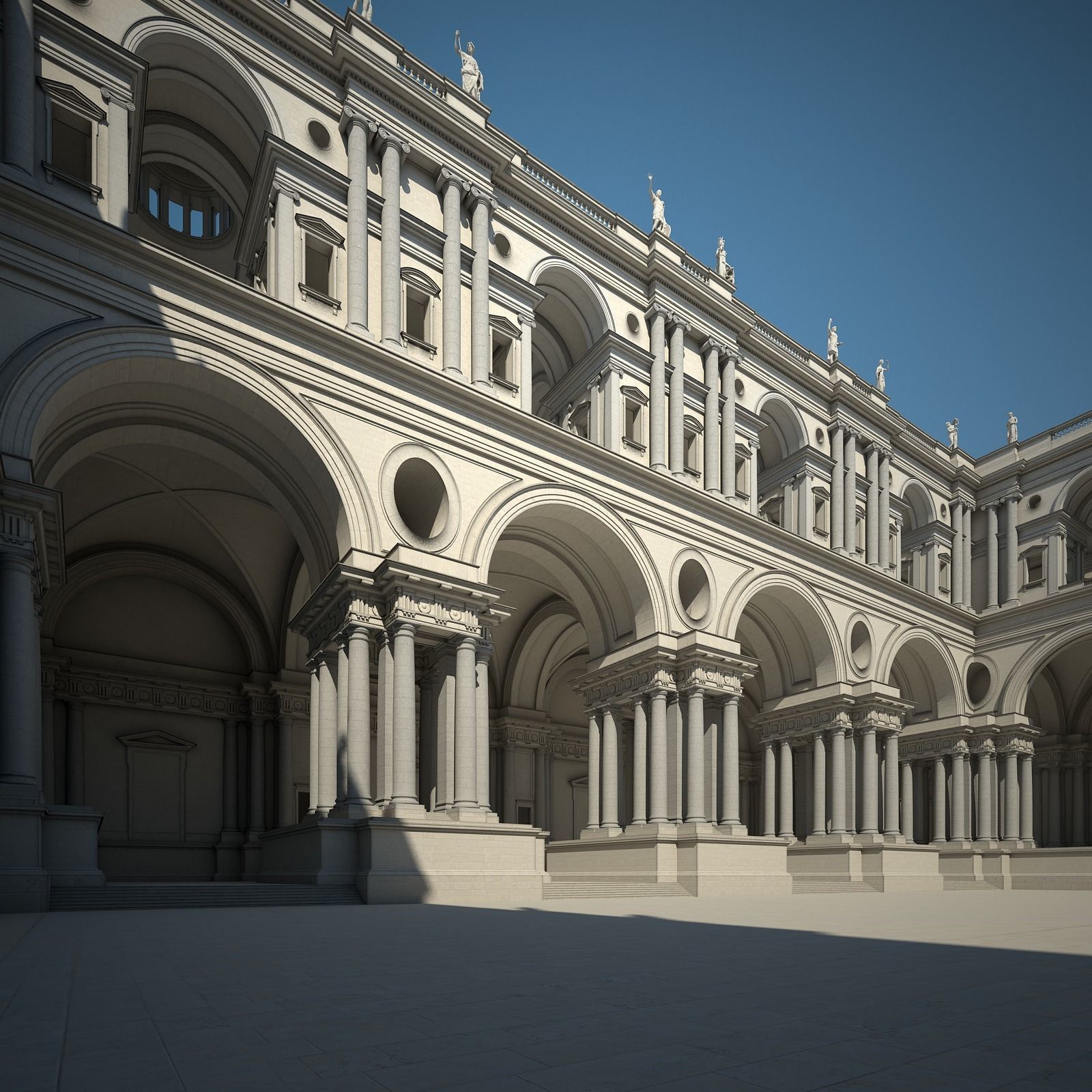 Courtyard of an Ancient Temple I 3D model_9