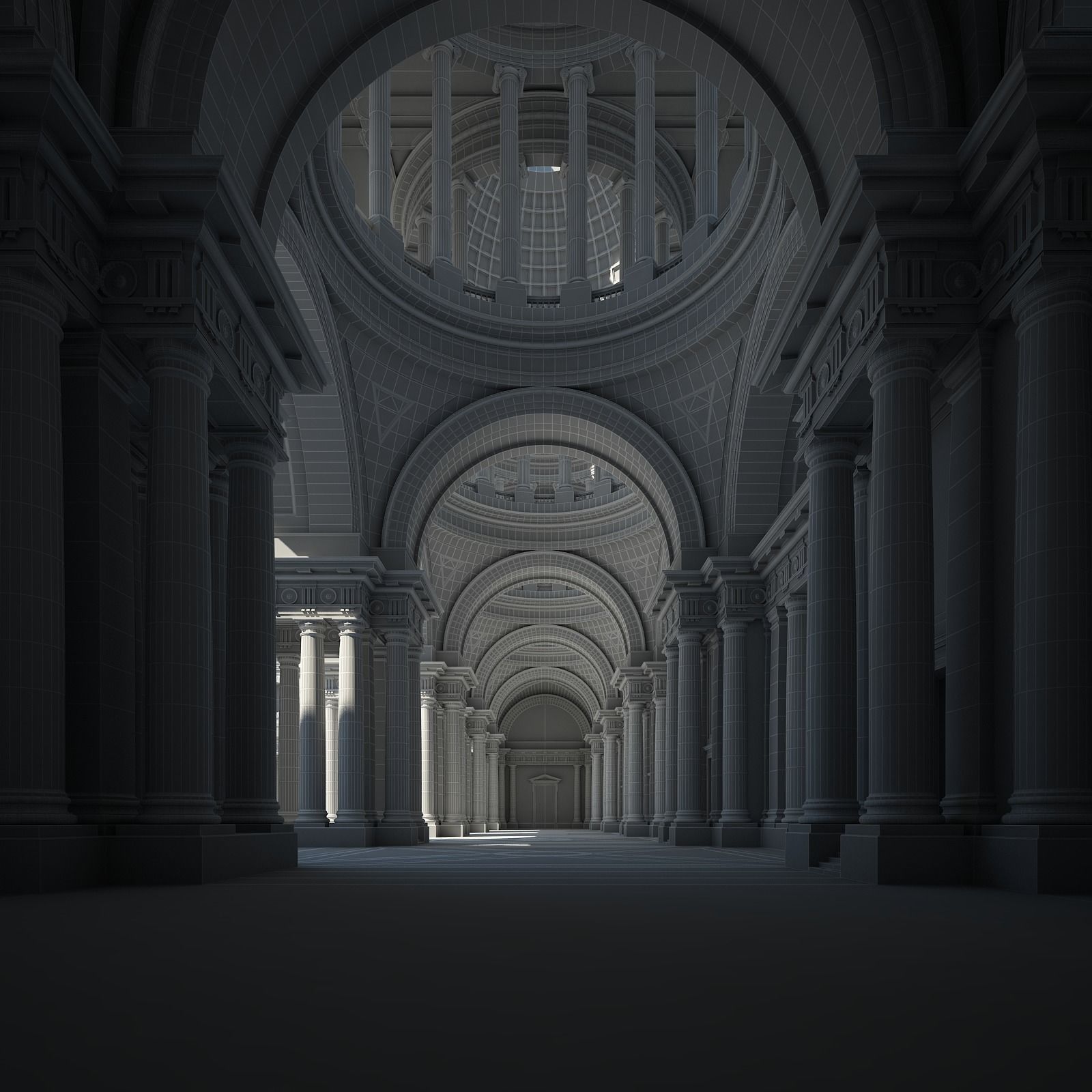 Courtyard of an Ancient Temple I 3D model_31