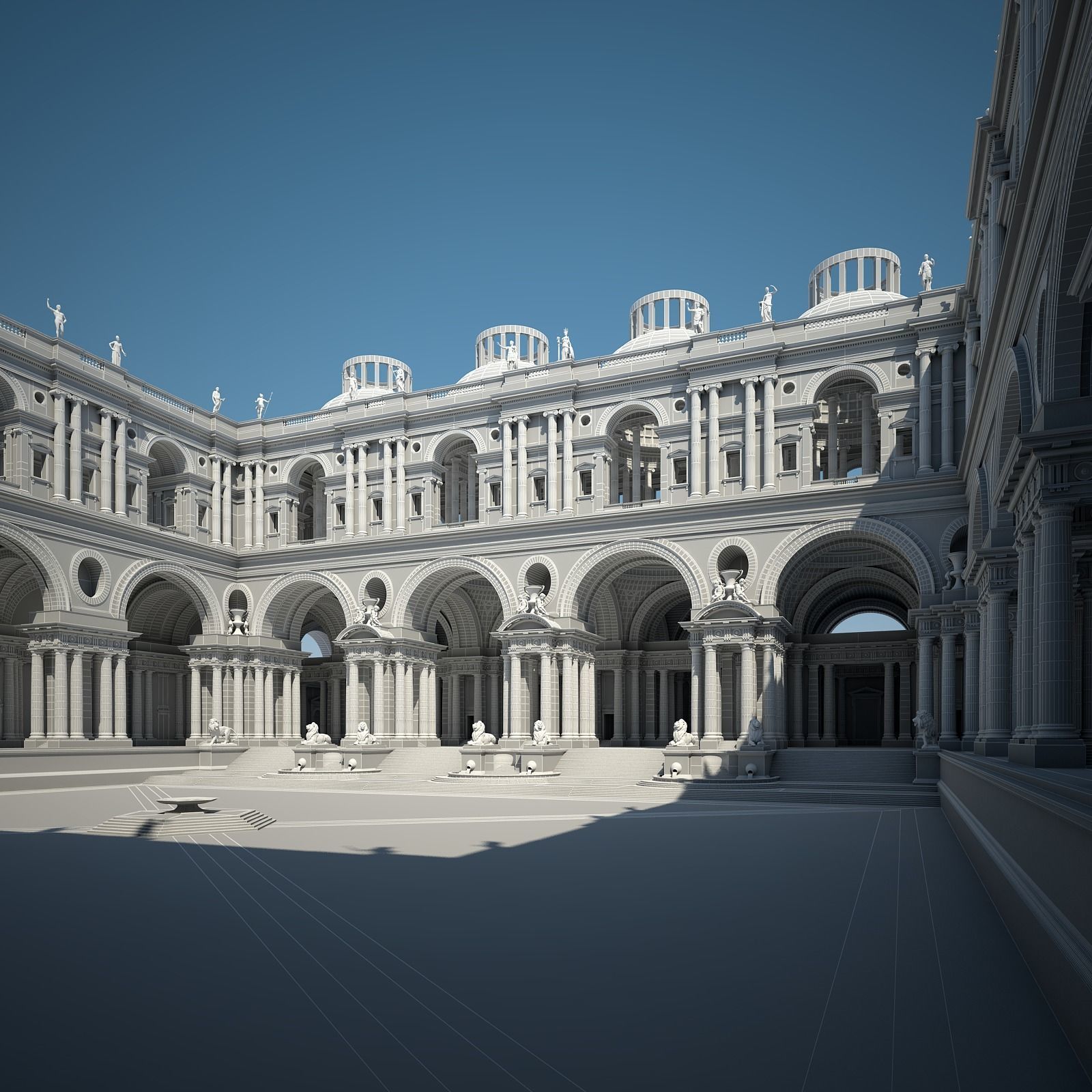 Courtyard of an Ancient Temple I 3D model_21