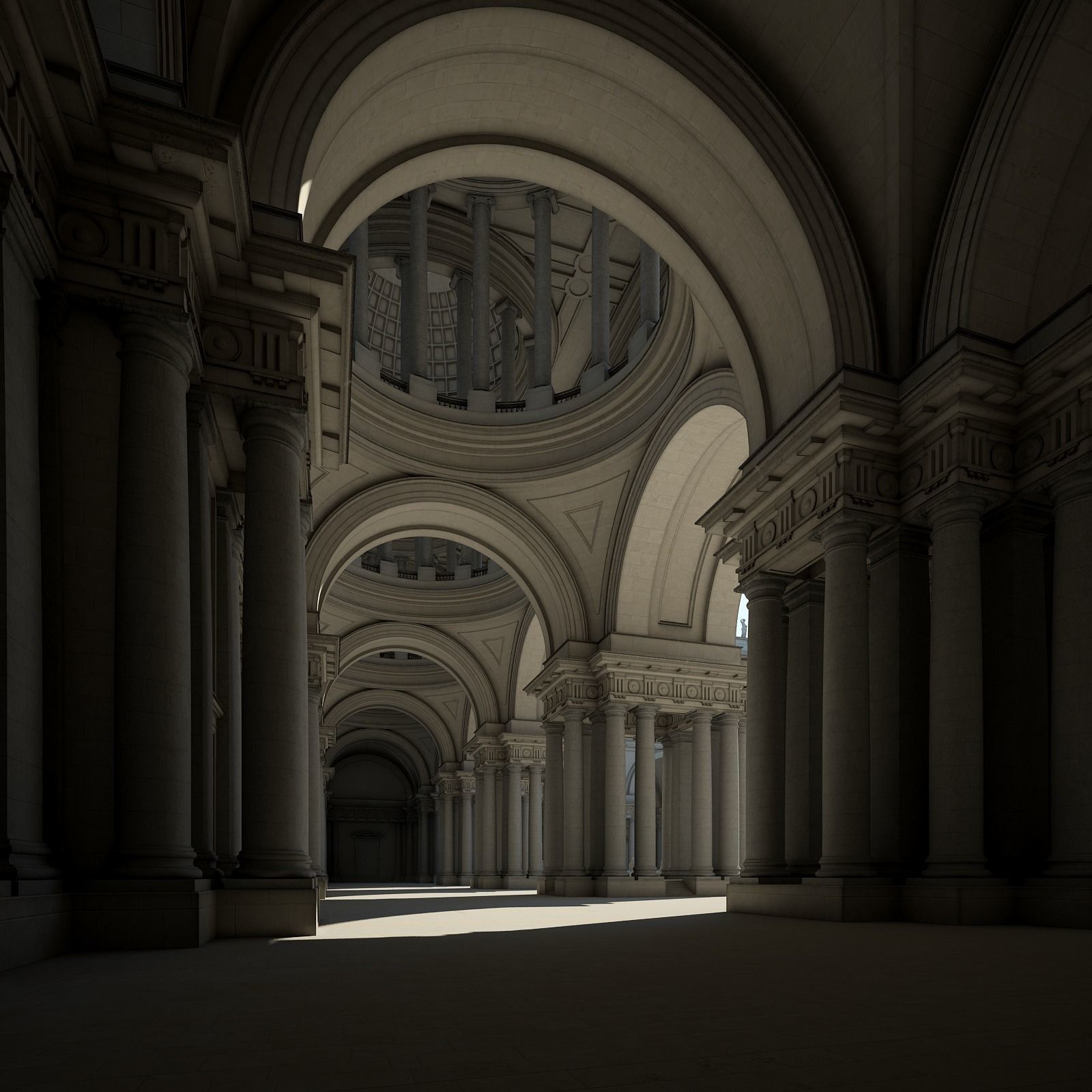 Courtyard of an Ancient Temple I 3D model_12