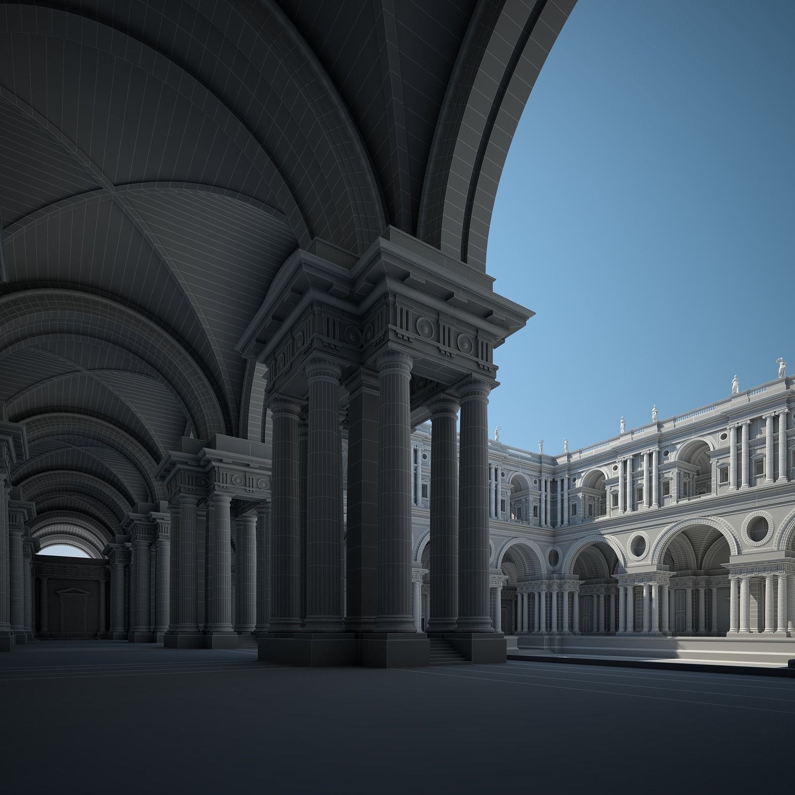 Courtyard of an Ancient Temple I 3D model_25