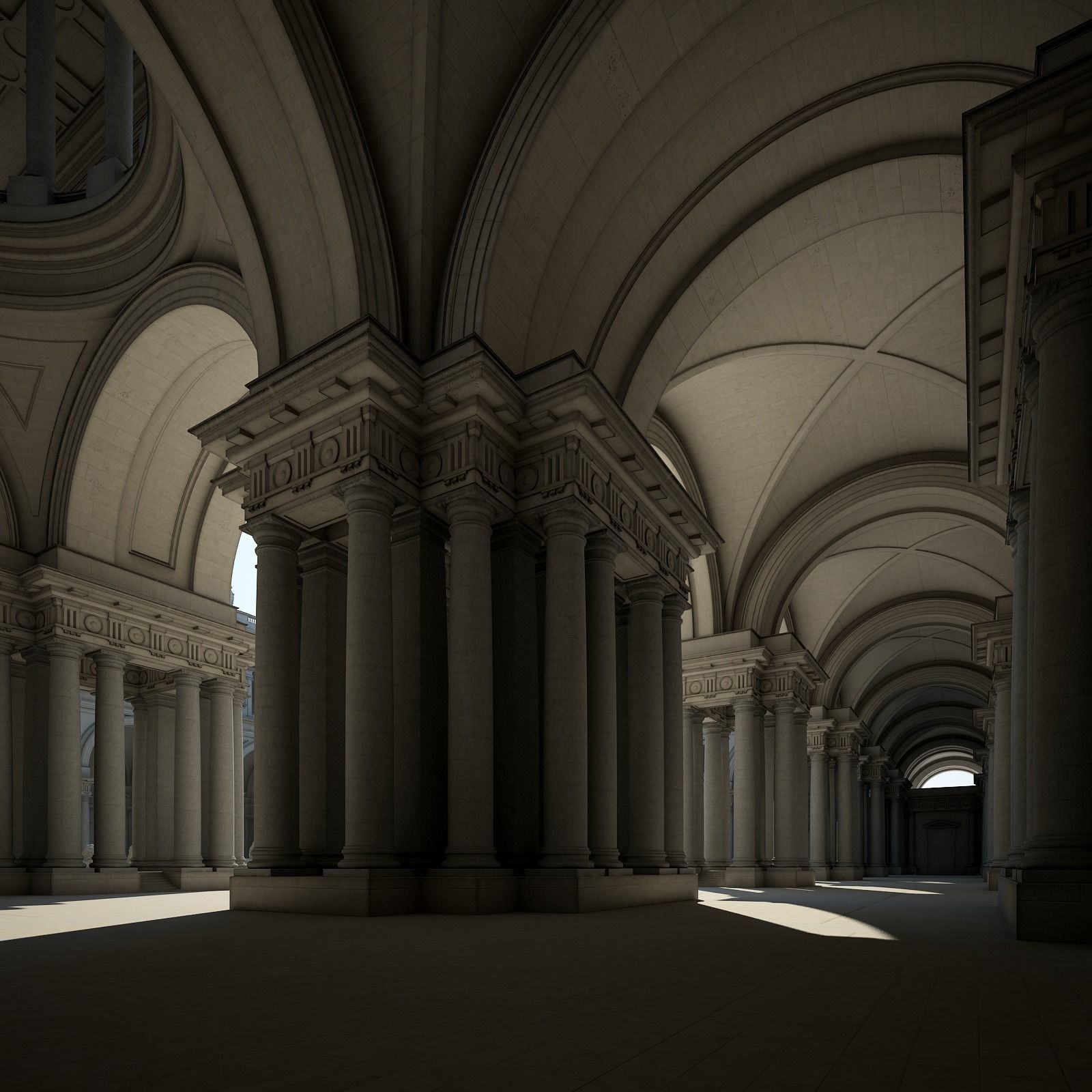 Courtyard of an Ancient Temple I 3D model_13