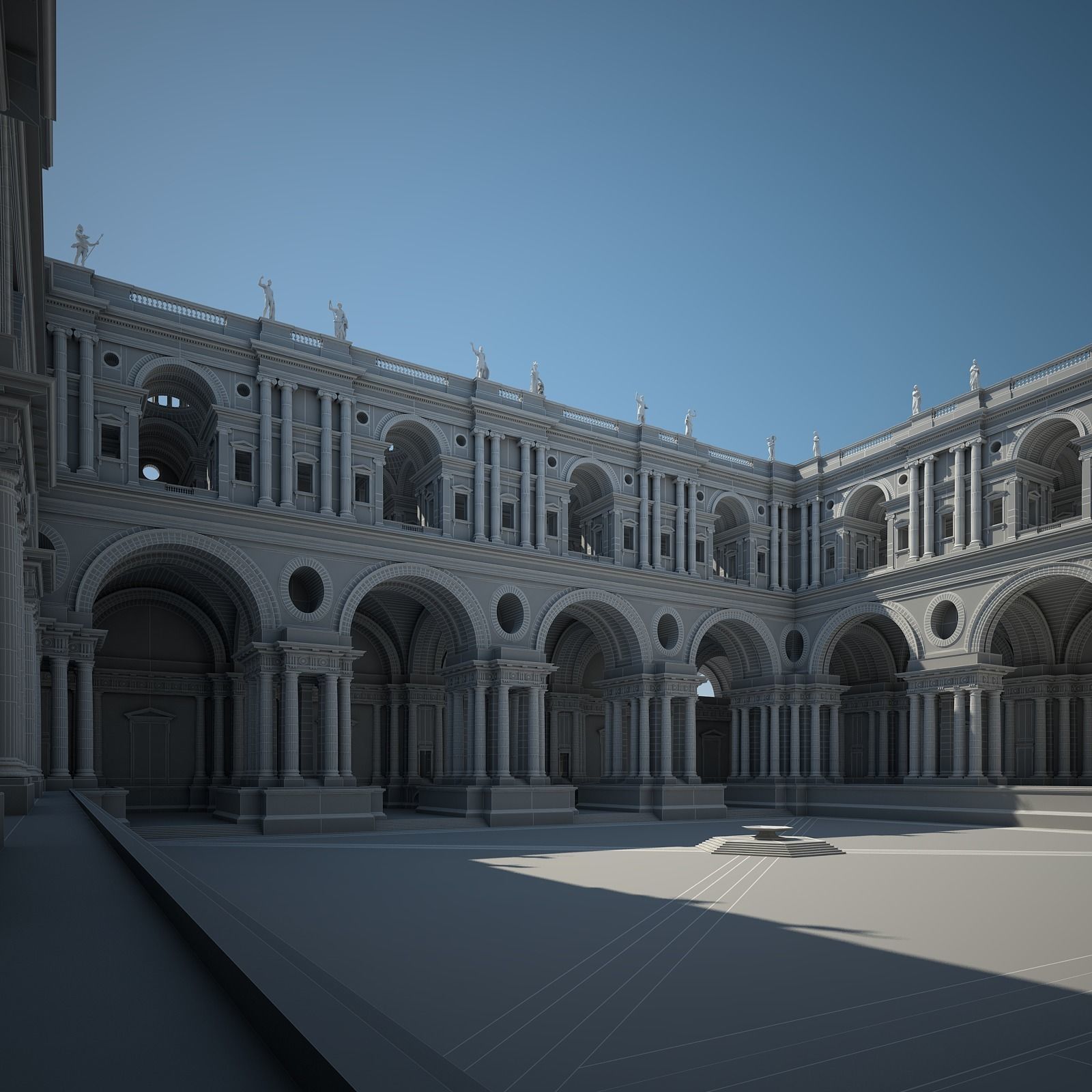 Courtyard of an Ancient Temple I 3D model_22