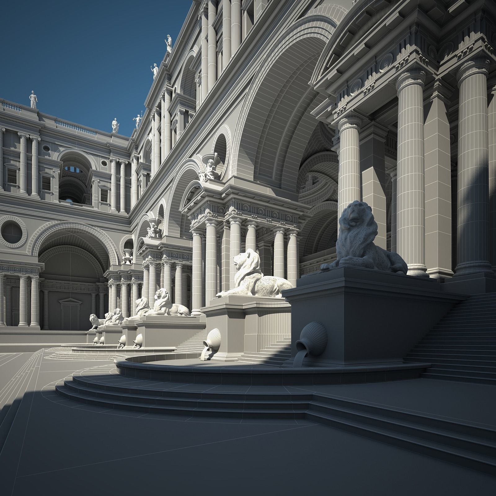 Courtyard of an Ancient Temple I 3D model_30