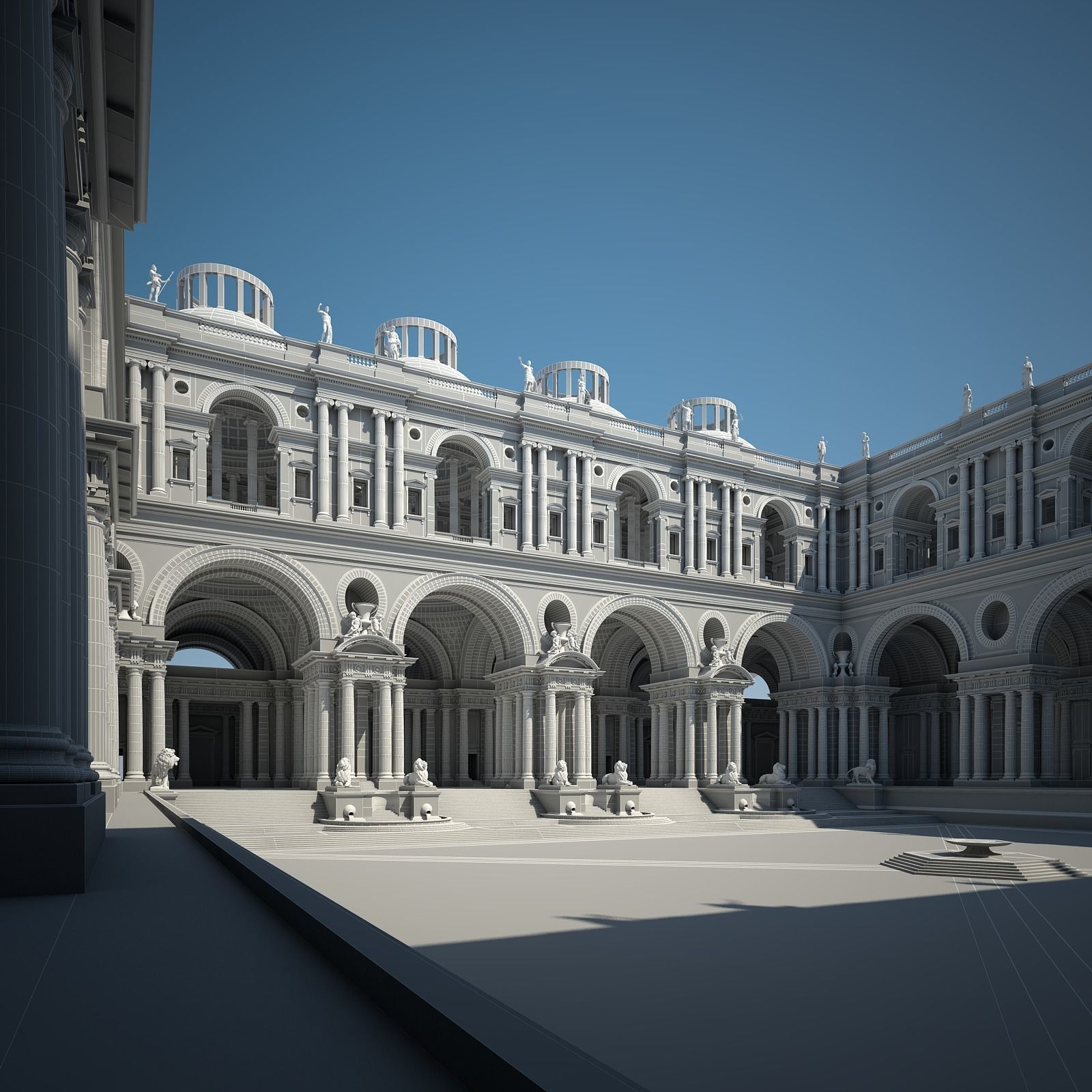 Courtyard of an Ancient Temple I 3D model_23