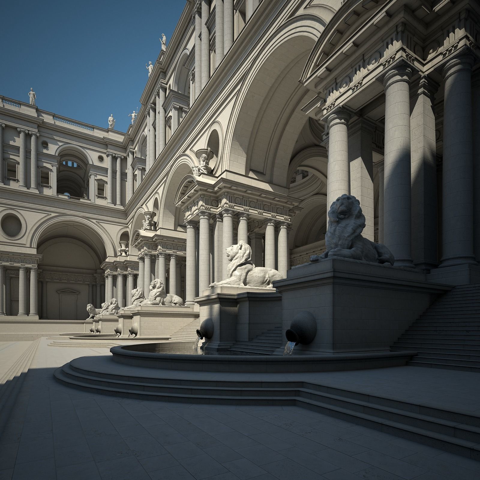 Courtyard of an Ancient Temple I 3D model_11