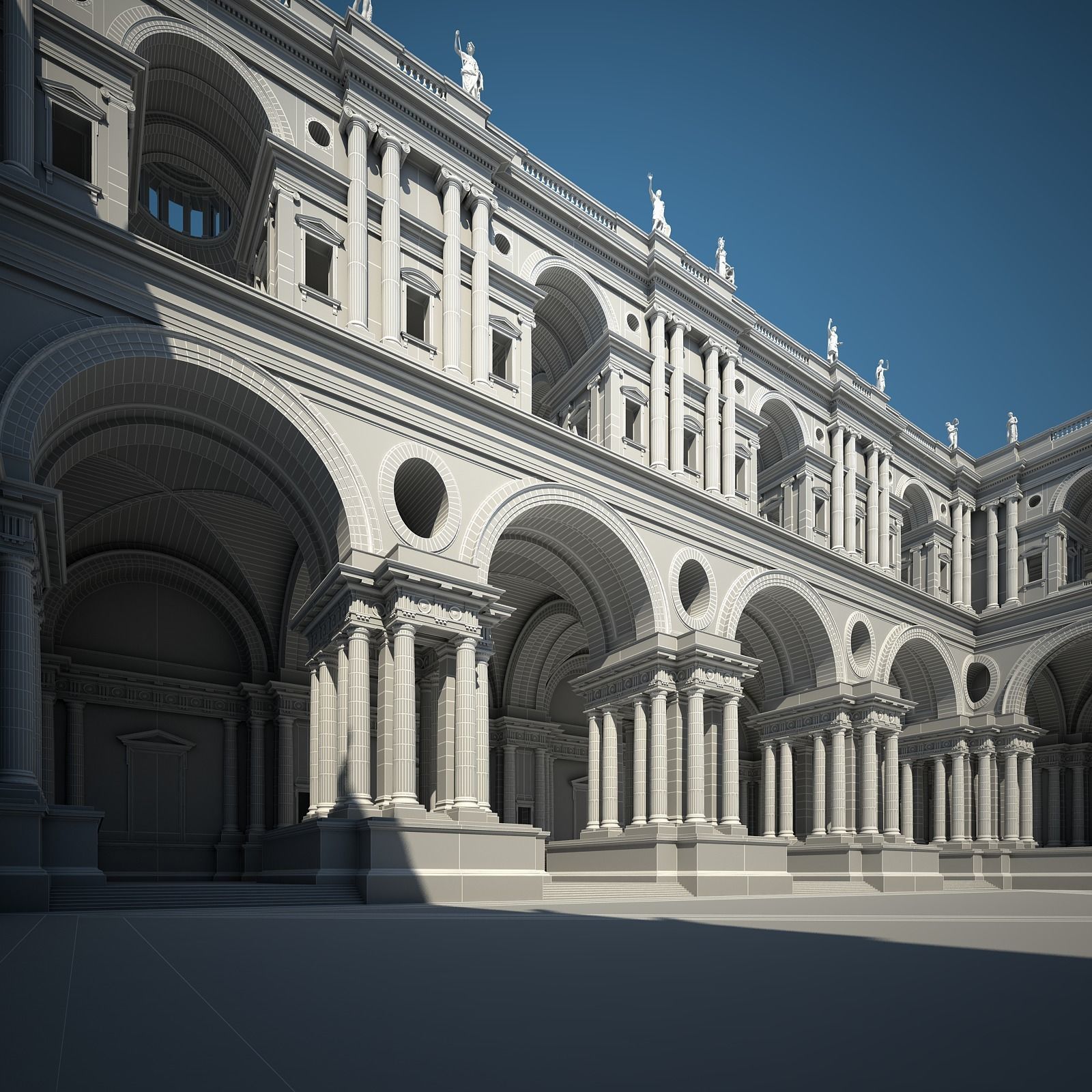 Courtyard of an Ancient Temple I 3D model_29