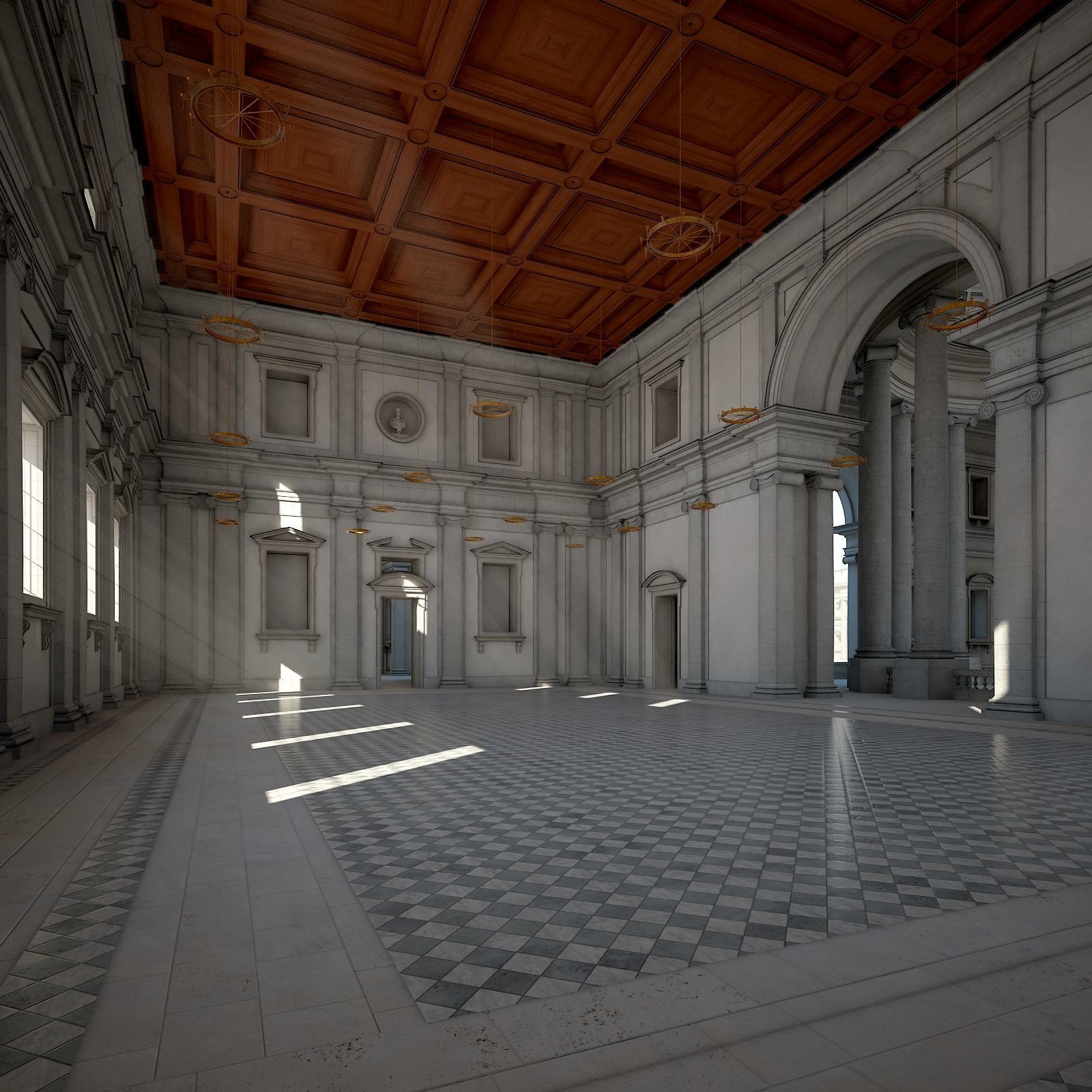 Courtyard of an Ancient Temple I 3D model_19